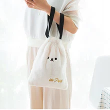 Милая сумочка-косметичка с мультяшной плюшевой собачкой для девочек, мини-сумка, сумка для путешествий, органайзер для косметики C55