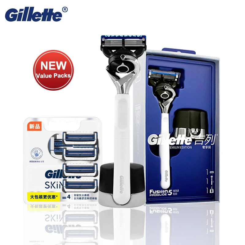 

Shaving Razor Original Gillette SkinGuard Safety Razor With Stand For Sensitive Skin Includes Handle And Replaceable Blades