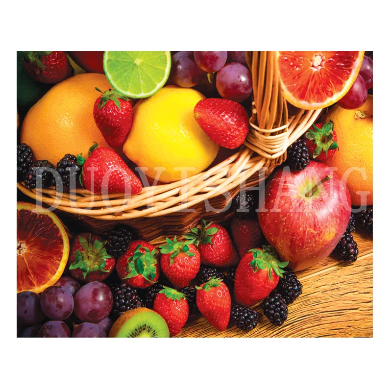 

5D DIY Diamond Painting Colorful Fruit Full Square Round Rhinestones Painting Diamond Embroidery Decoration Cross Stitch
