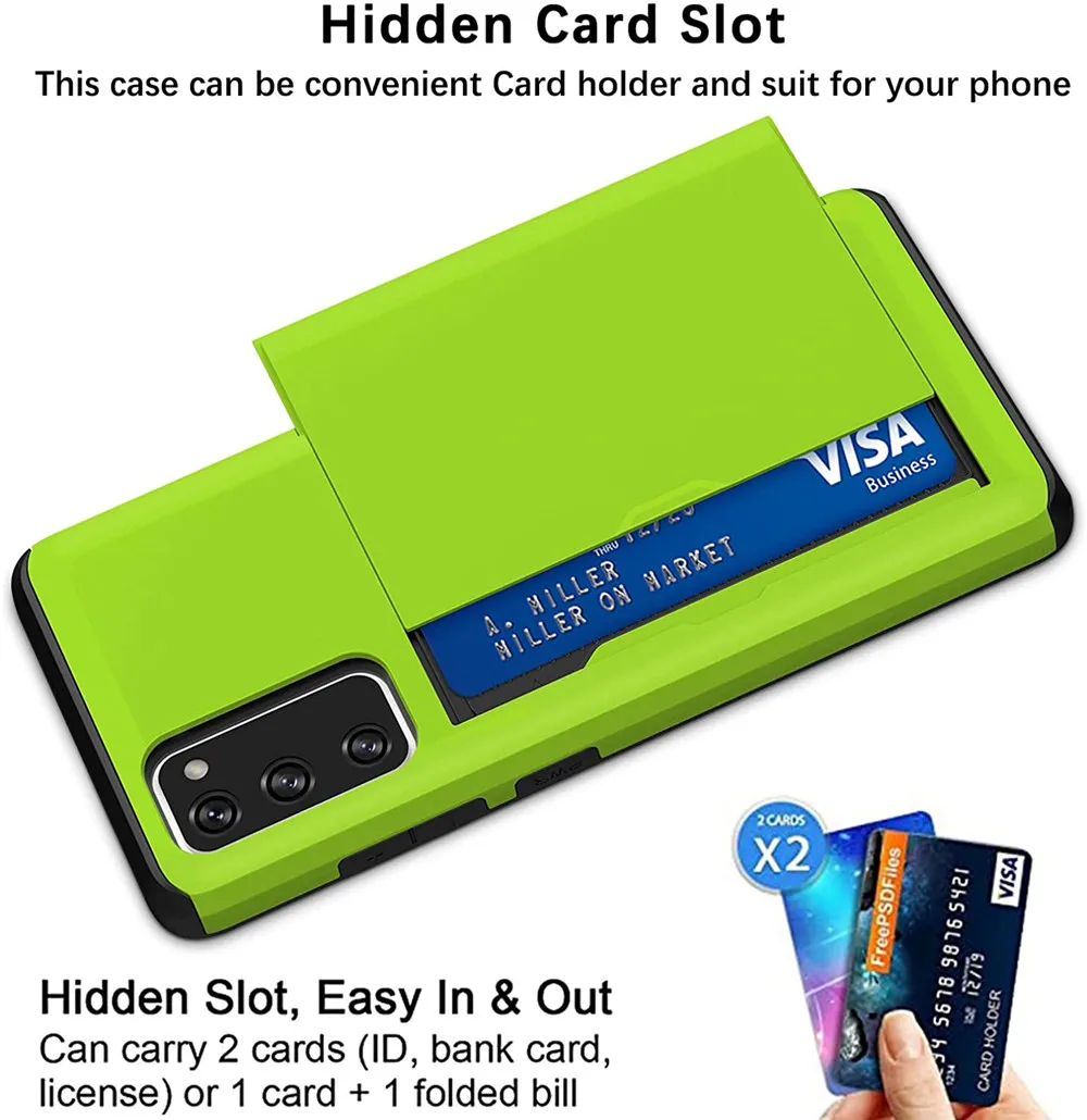 Smartphone Case with Sliding Door and Hidden Card Slots