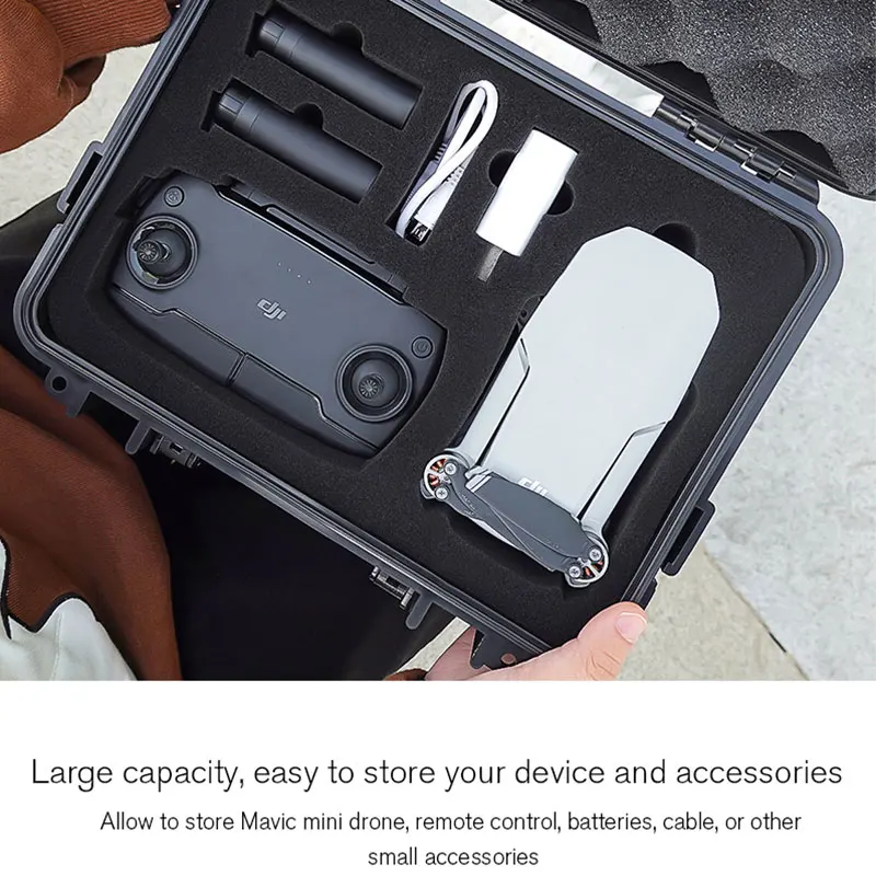 Чехол для переноски для DJI Mavic Mini герметичный водонепроницаемый противоударный чехол-сумка ABS жесткий чехол Коробка для хранения аксессуаров для дрона