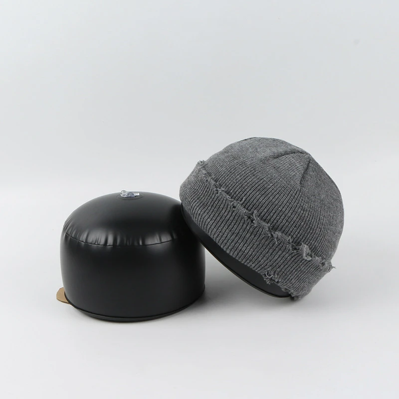 

Best Selling Hole Beanie Hat Solid Color Short Version Wool Hat Performance Fashion Knit Hat Unisex Skull Cap