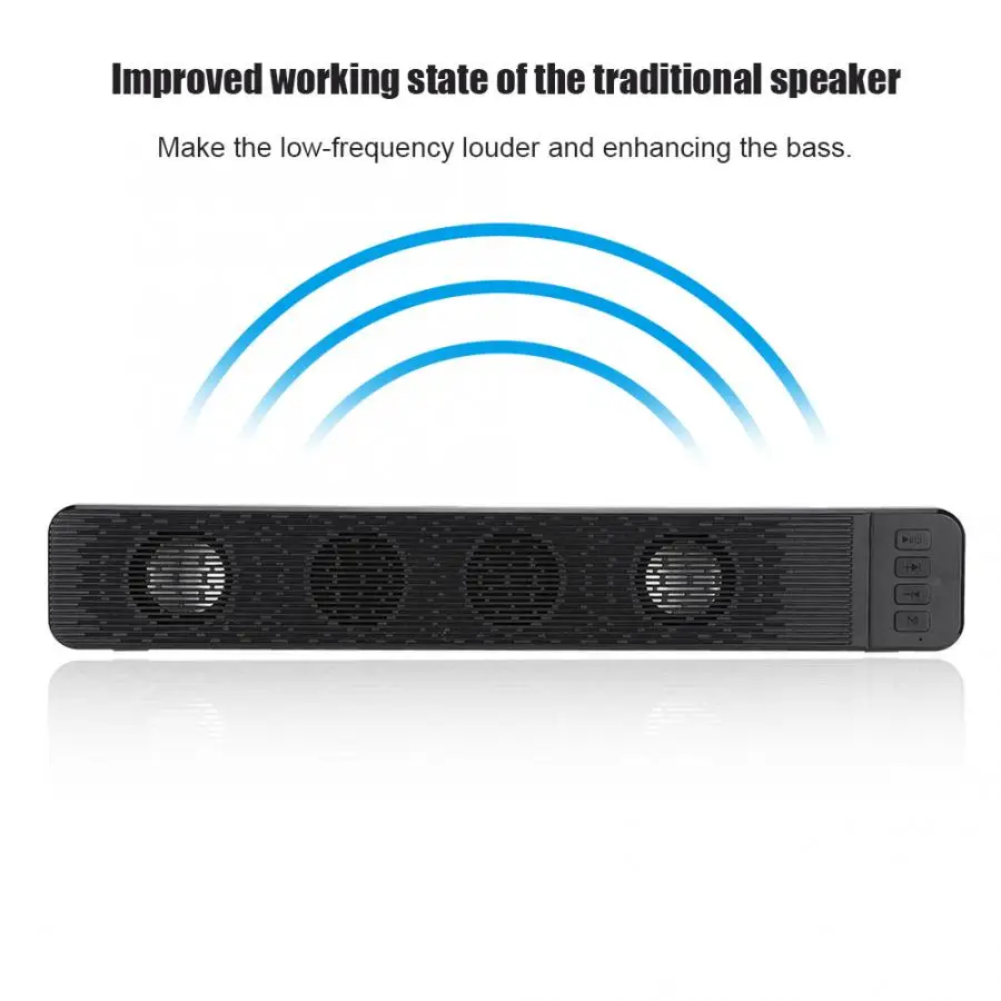 Домашний Bluetooth 4,2 полосный динамик тяжелый бас для настольного ноутбука компьютера мобильного телефона