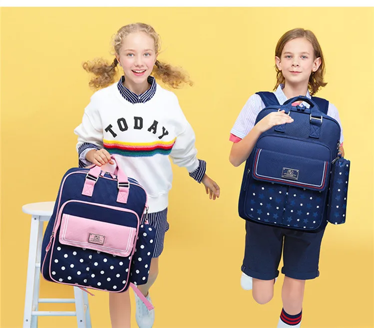 OKKID, школьные сумки для девочек, Детский рюкзак, милый розовый рюкзак в горошек, школьная сумка для девочек, сумка для книг, подарки на год для девочек
