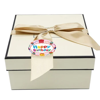 

500pcs 1inch Scrapbooking Paper Self Adhesive DIY Craft Happy Birthday Labels Photo Albums Holiday Wedding Roll Gift Boxes Decor
