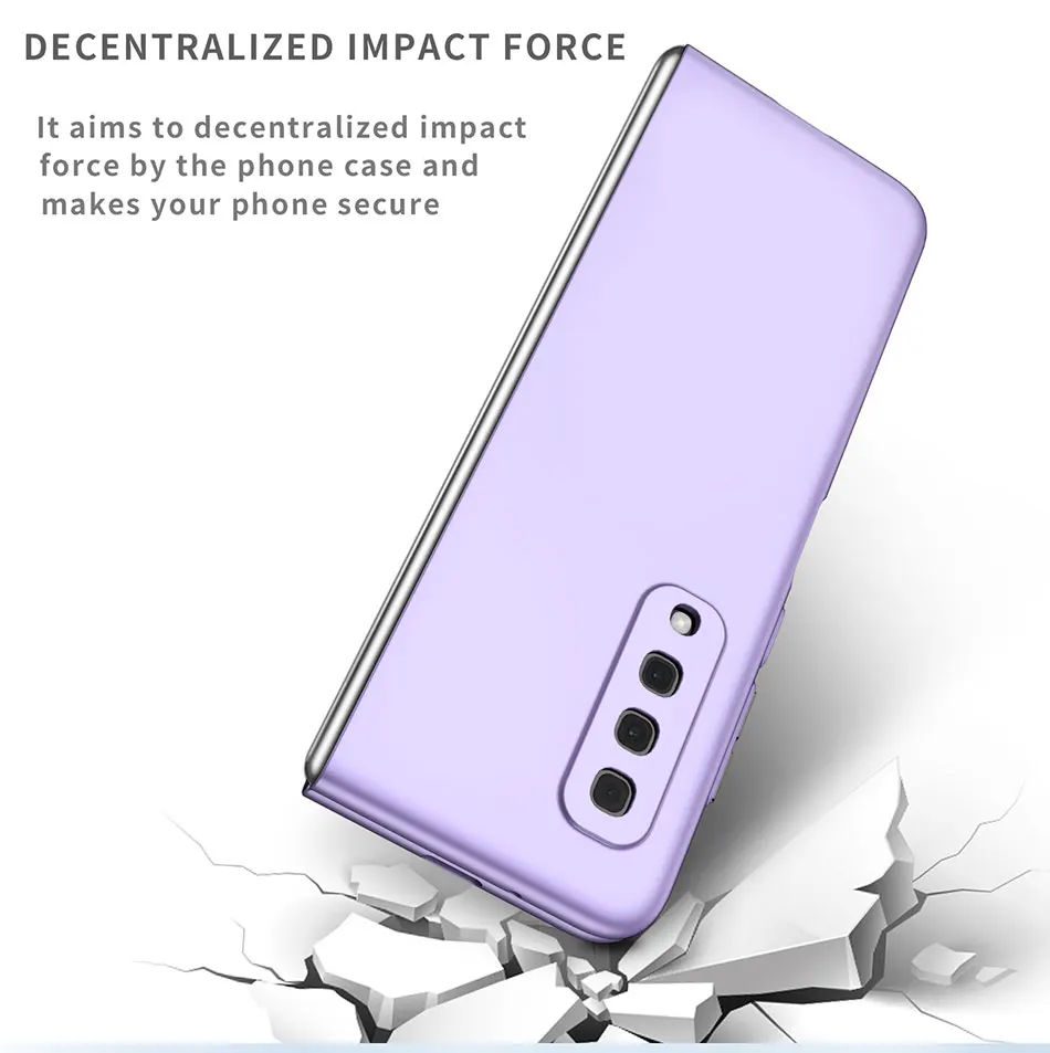 Shockproof Phone Case For Samsung Galaxy Z Fold1 Fold2 Fold3 Folding Protective Phone Case For Galaxy Z Flip1 Flip2 Flip3 samsung cases cute