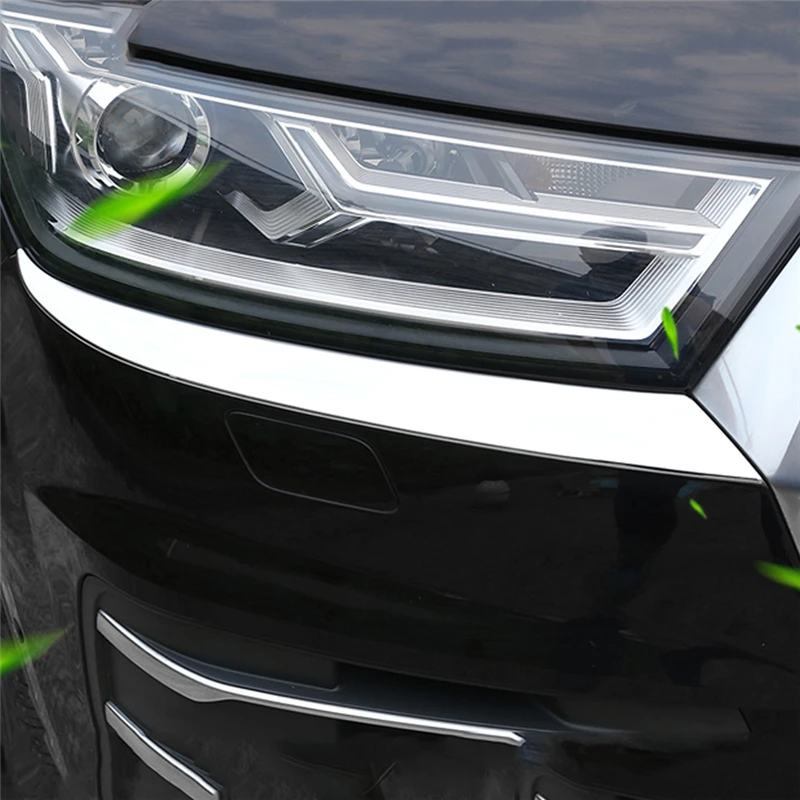 Carманго для Audi Q7 4M- автомобильный Стайлинг передняя фара декоративная накладка рамка наклейка хромированные внешние аксессуары