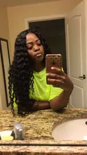 Transparent Lace Wig Human-Hair-Wigs T-Part Deep-Wave-Frontal Curly Wavy Brazilian And