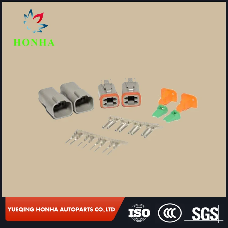 4 Pin черная серия DT DT06-4S DT04-4P Водонепроницаемая электрическая розетка, вилка автомобильный разъем