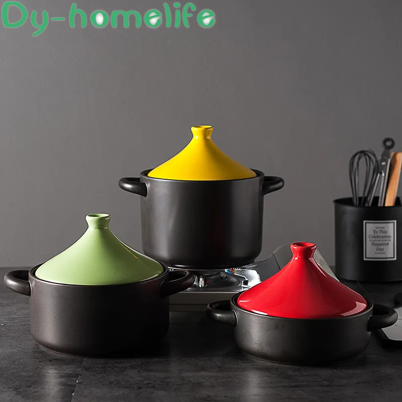 

Japanese Creative Multi-size Spodumene Ceramic Casserole Kitchen Household Stew Pot Open Flame Heat-resistant Soup Pot