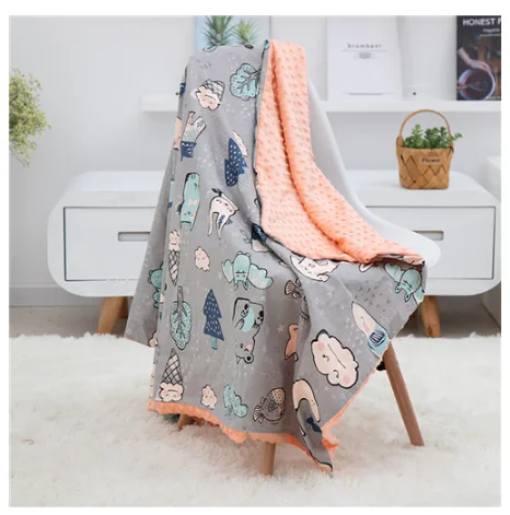 Детское одеяло Polar Dot, одеяло для новорожденных, пеленальный конверт, Bebe, обертывание, постельное белье для новорожденных малышей, одеяло - Цвет: 80X100CM