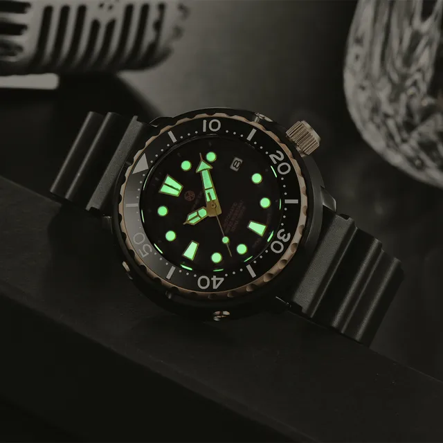 PAGRNE DESIGN Diver Men's watch 300M Waterproof NH35 Mechanical Watches Sapphire Crystal  Automatic Wristwatch Relogio Masculino 5