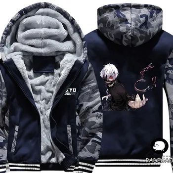 

5 Color Anime Tokyo Ghoul Coat Thicken Cold Proof Winter Hoodie Coat Ken Kaneki Cosplay Jacket MEN WOMEN Clothing #1