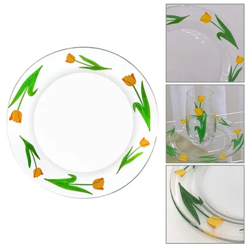 

1 Pc Glass Dish Creative Glass Steak Pan Plate for Home Kitchen