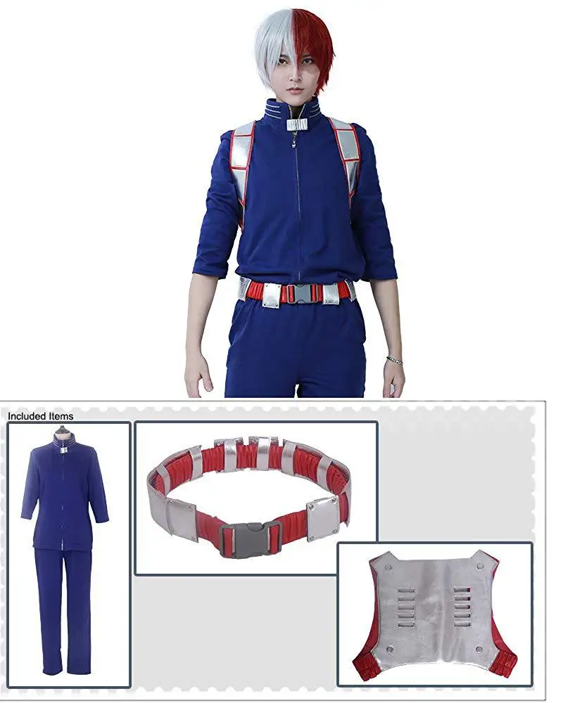 Аниме Boku без герой Косплэй костюм мой герой Todoroki шото комбинезоны маскарадная форма для Хэллоуин костюм
