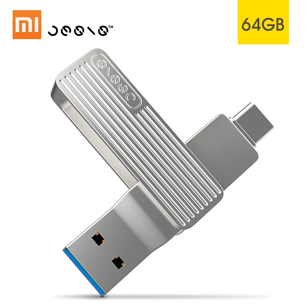 Xiaomi Jessis U диск 32 Гб 64 Гб 128 ГБ рекордер type-C двойной USB флэш-накопитель OTG USB 3,1 USB палка для телефона планшета ПК MAC