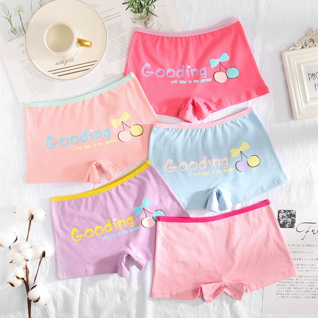 Hot Sale Panties young girls Underwear Free Shipping New teenagers cherry  short Boxers panties Safety of