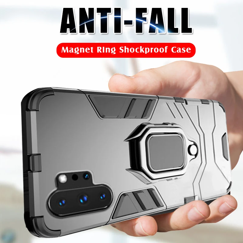

Luxury Armor Soft Shockproof Case For Samsung Galaxy S8 S9 S10 Plus S10e Note 9 10 Pro A50 A0 A30 A40 A70 Holder Ring Case Cover