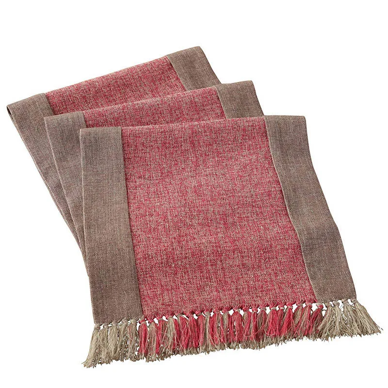Table Runner with Tassel Cotton and Linen Runners For Wedding Christmas Party Home Decoration | Дом и сад