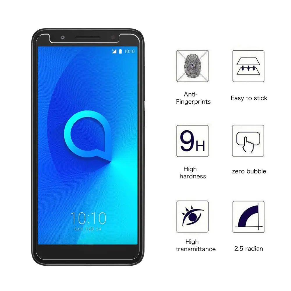 Защитная пленка из закаленного стекла для Alcatel Работает с любым оператором, 1 1X 1C 1 S 5033D 5059D 5009D 5009A Alcatel1X Alcatel1C Alcatel1 Экран протектор