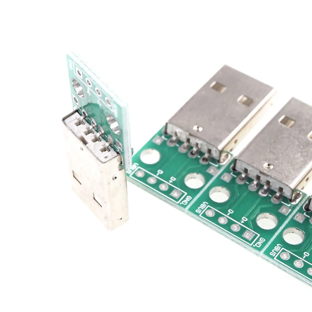 10 шт. DIY USB 2 0 Тип A штекер DIP 4 Pin сквозные отверстия PCB адаптер Коннектор 54 мм