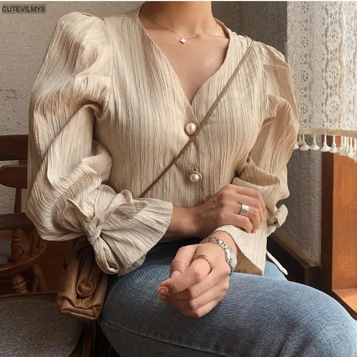 2021 Spring Women Ruffled Long Sleeve Shirt O Neck Pullover Sleeveless Vest Office Casual Knitted Vests Two Pieces Set lingerie set