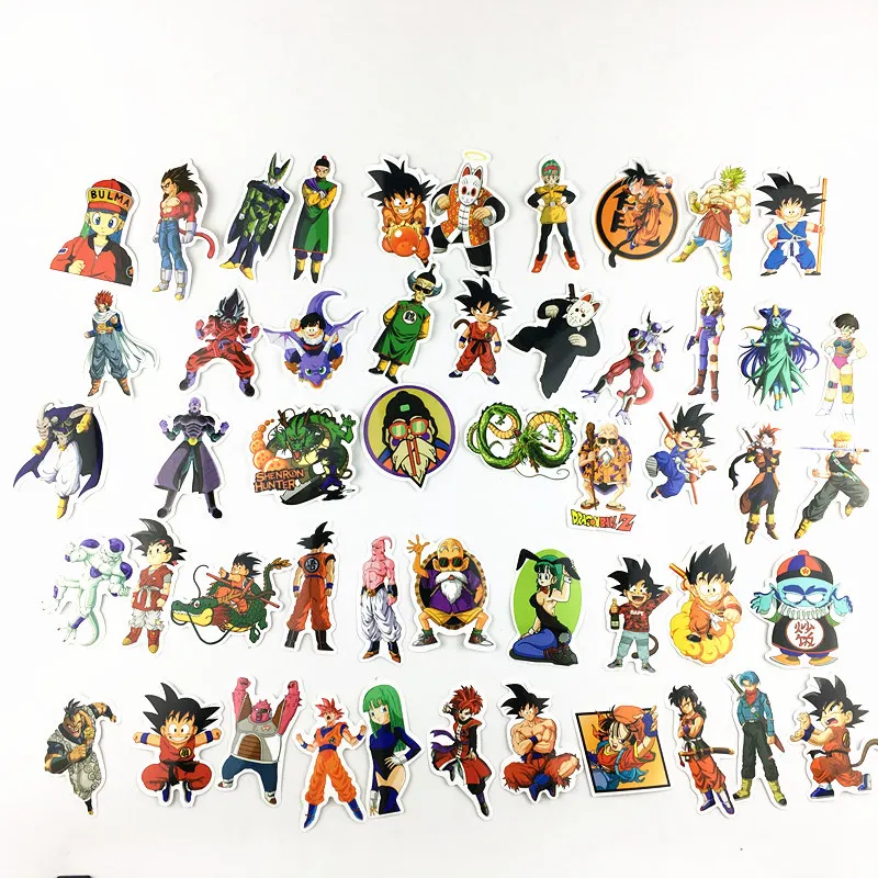 SET2 50 шт./1 лот Dragon Ball Z Супер Саян Гоку Вегета стикер творческая личность водонепроницаемый ноутбук наклейка для Fin