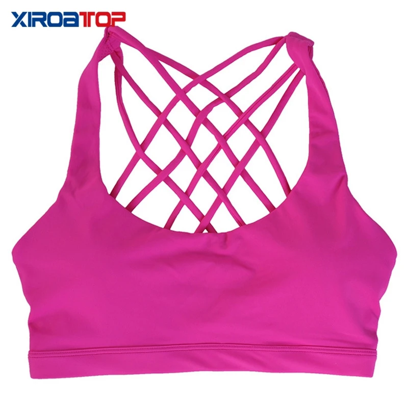 high quality Sports Bra for Women Push Up Cross Back Yoga Running Gym Training Workout Underwear Crop Tops Female Fitness Bras