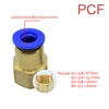 Pneumatic PC PCF PL PLF Pneumatic connector 4mm-12mm fitting thread 1/8