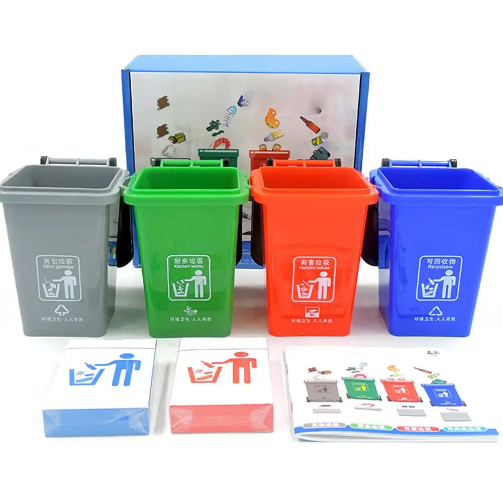 

Kids Garbage Cans For Garbage Truck Toys Plastic Mini Trash Can Toy Garbage Truck's Trash Cans Bin For Boys