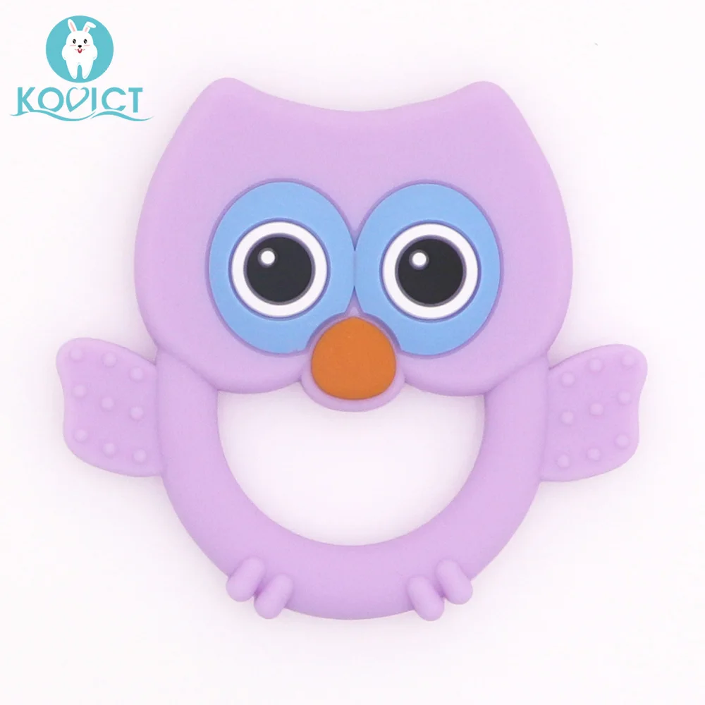 04 Purple Kovict BPA бесплатно 1 шт. попугай детский Силиконовый грызунок Прорезыватели для зубов жевательные Животные форма Детские продукты кормящих подарок - Цвет: 04 Purple