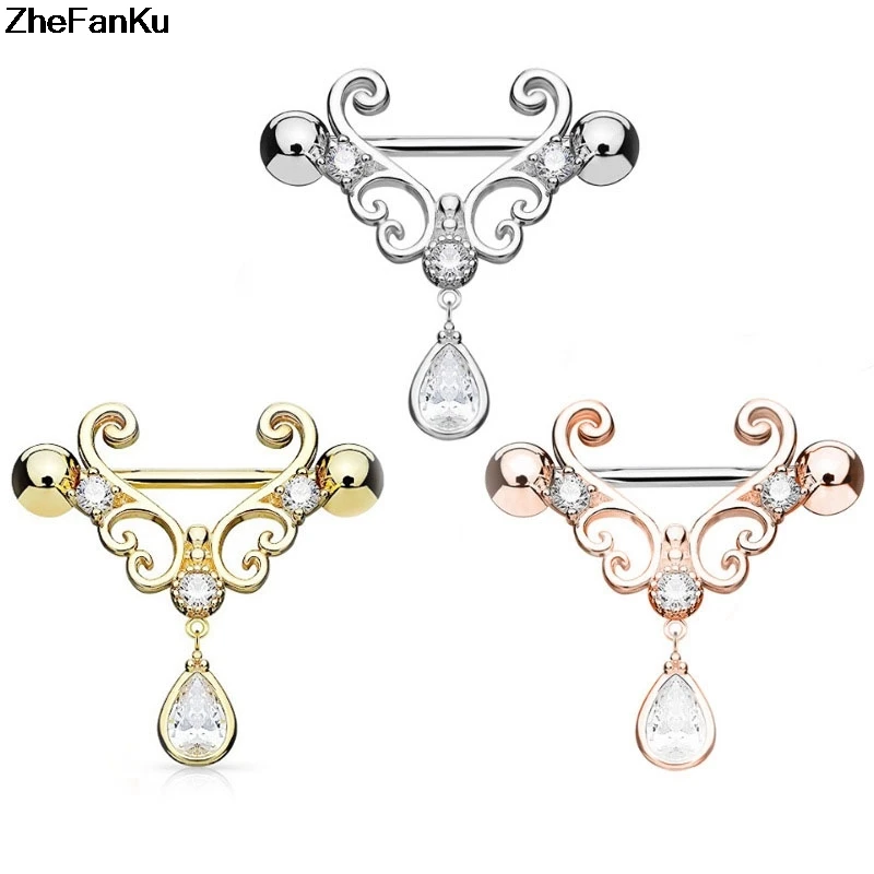 2 шт модный каплевидный кулон кольца для сосков сосок Nailzircon подвеска сосок пирсинг Щиты Бар украшения для сосков