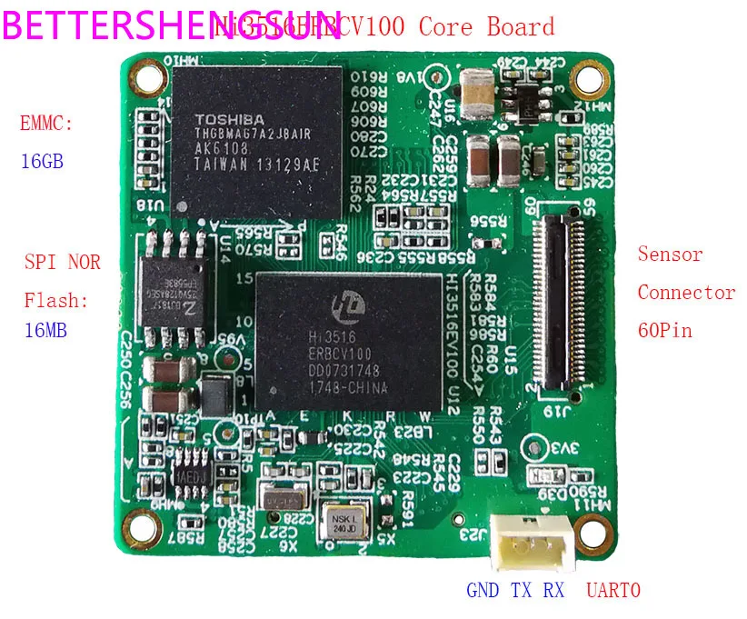 Hi3516EV100, Hi3516CV300, Hi3518EV200 основная плата+ Задняя панель+ OV2718 плата