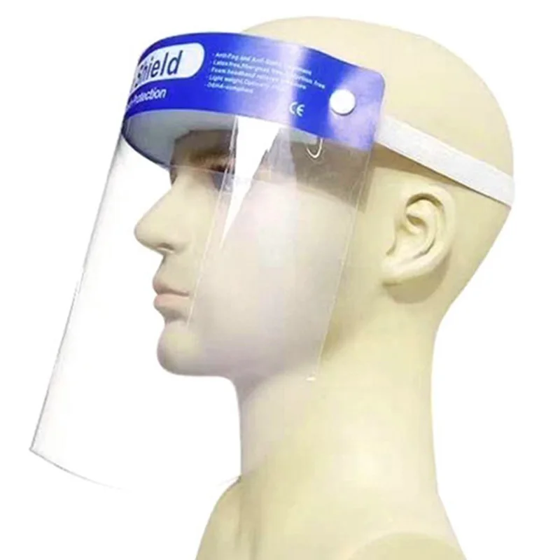 

15Pcs Face Shield, Anti-Fog Adjustable Transparent Breathable Protective Facial Cover with Elastic Band and Sponge