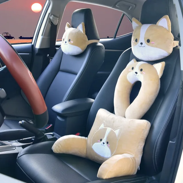 Lovely Shiba Inu Dog Plush Car Seat Cushions 1