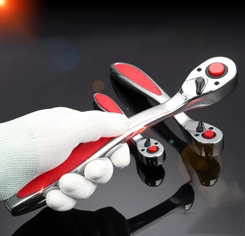 

72 Teeth High Torque Quick Ratchet Wrench Curved handle Two-way ratchet Spanner Hand Repairing Tool For Socket Wrench Kit