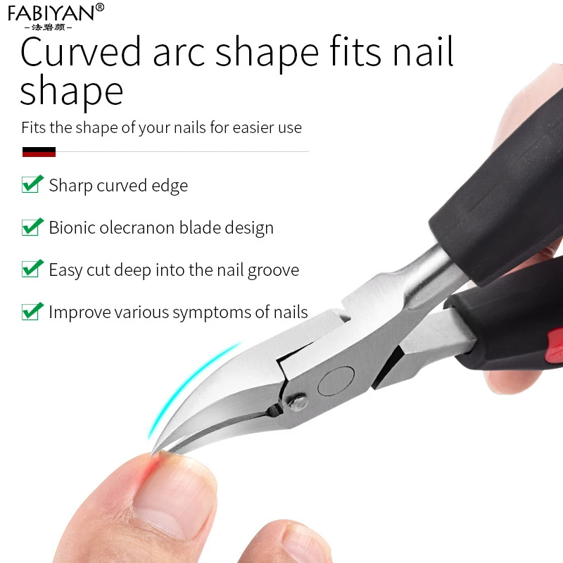 Nail Art Clipper Nipper Manicure Fingernail &Toenail Scissors Ingrown Dead Skin Plier Stainless Steel Trimming Care Tool