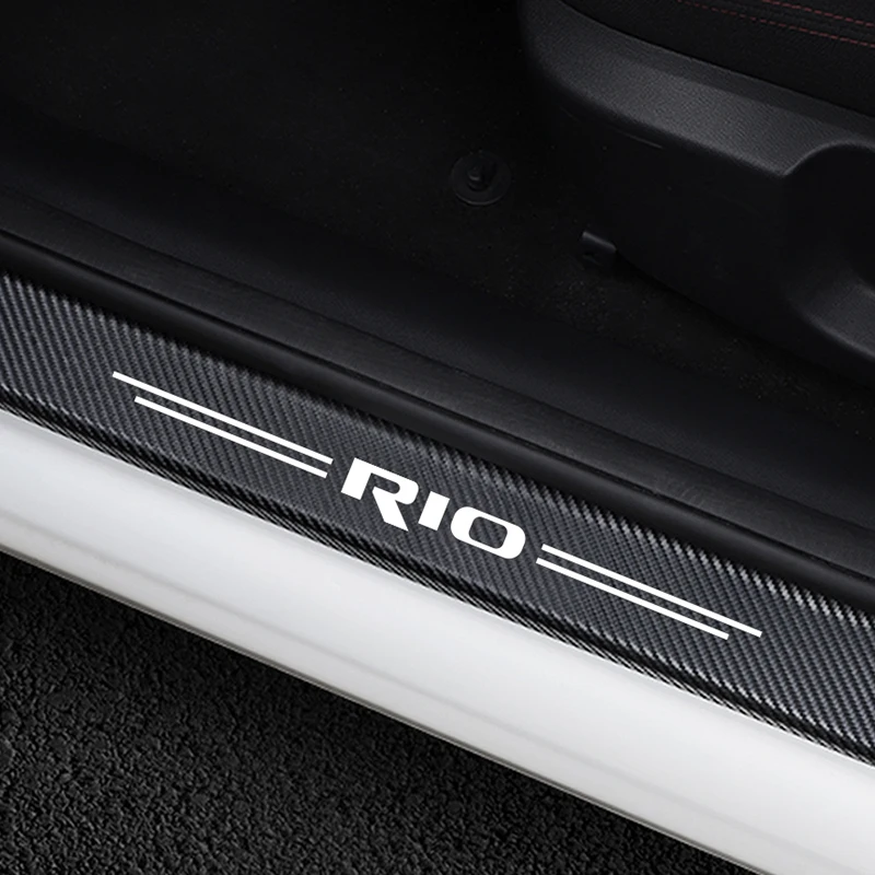 4 шт. автомобильные наклейки порог двери для Kia Rio 3 K2 K3 X-Line пороги Накладка на