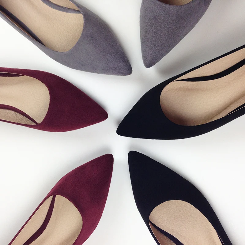 Simple Elegant Pointy Toe Soft Leather Women Flats Woman Boat Shoes Casual Ladies Ballerina Flats Plus Size31- 46