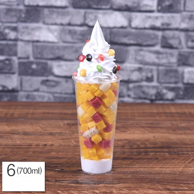Искусственное мороженое модель мороженого поддельные чашки манго образец замороженный йогурт окно дисплей моделирование модель мороженого