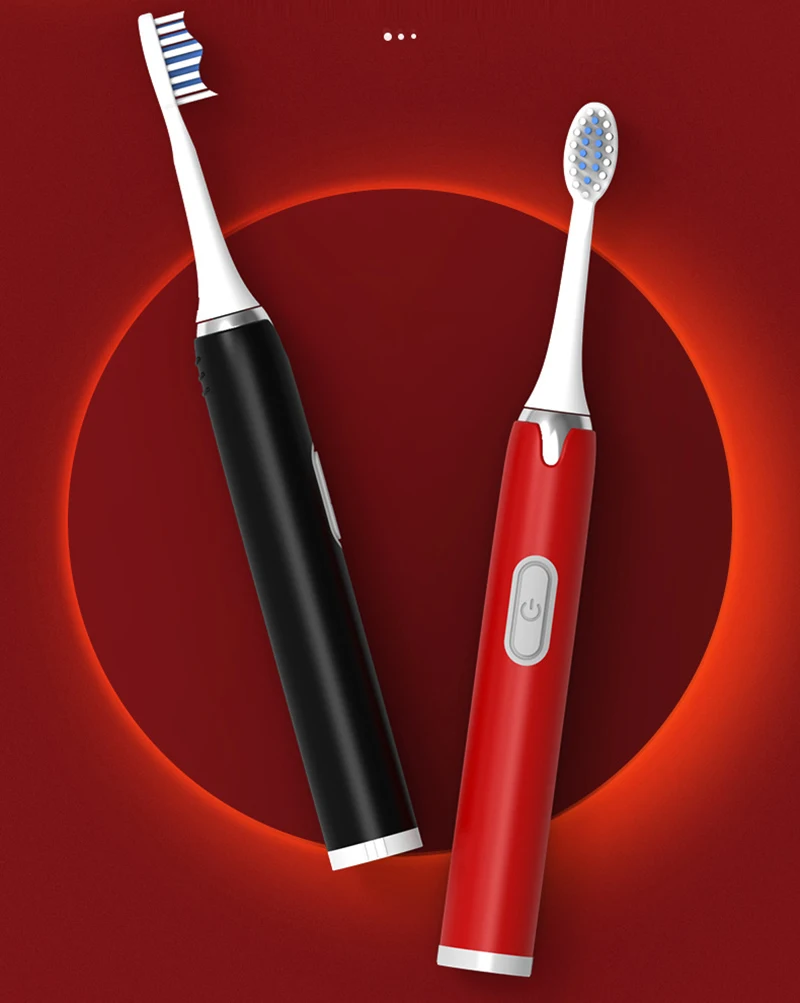 فرشاة أسنان إلكترونية قابلة للغسل تبييض قوية سونيك فرشاة الأسنان الكهربائية قابلة للشحن الكبار الترا