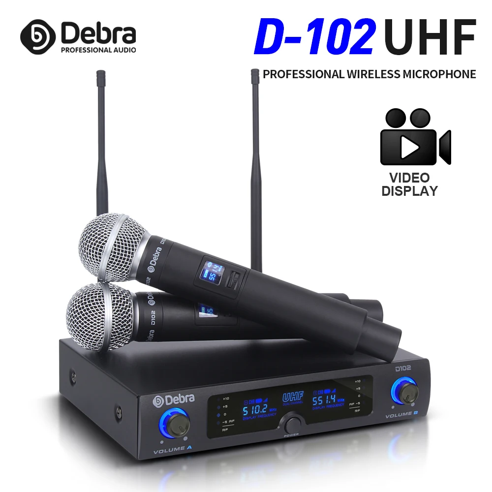 D 102 UHF Беспроводная портативная микрофонная система профессиональная 50 метров 2