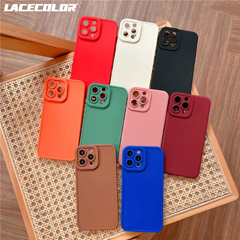 Colorful Matte Candy Silicone Case with Camera Protection