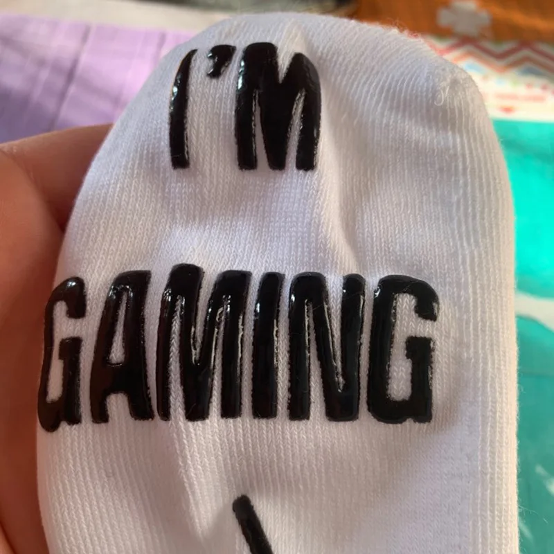 Dog Socks Gift For Boyfriend Cotton Letter Socks DO NOT DISTURB I'M GAMING Anniversary Gift Valentines Day Present Party Favor