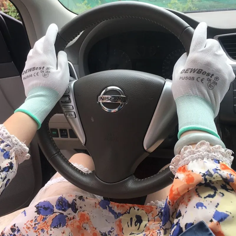 DEWBest 24& 12 пар рабочие перчатки для ПУ пальмовое покрытие защитные перчатки