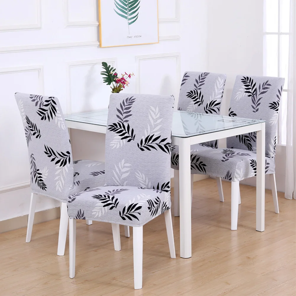 

Anti Dirty Wedding Bar Chair Cover Universal Decorative Party Home Rural Printing Kitchen Fashion Dining Room Elastic Seat