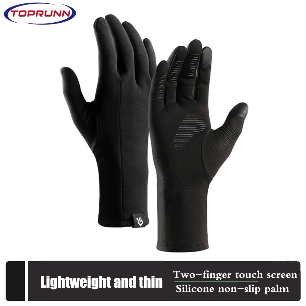 TopRunn 1Pair Winter Gloves Lightweight Polyester Spandex Anti-slip Touch Screen Wool Magic Warm for Women Men | Спорт и развлечения
