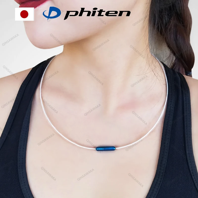 Japan Phiten Titanium Necklace 40/50cm Super Light 2.6g Sports Care