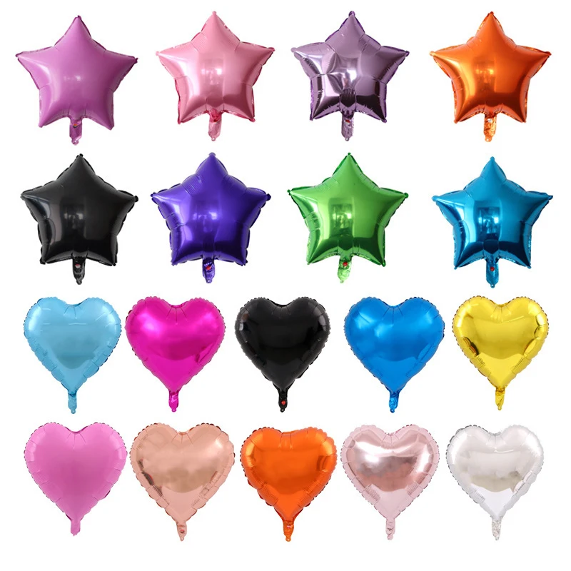 

18-inch star heart shaped balloon baby shower child adult birthday wedding decoration balloon event party floating air ball