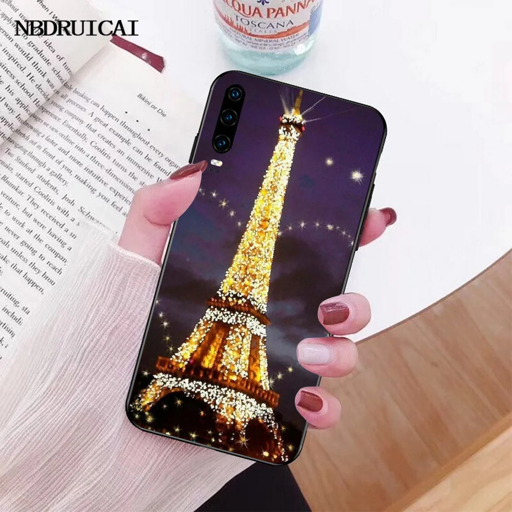NBDRUICAI Франция Париж Эйфелева башня Новое поступление черный чехол для сотового